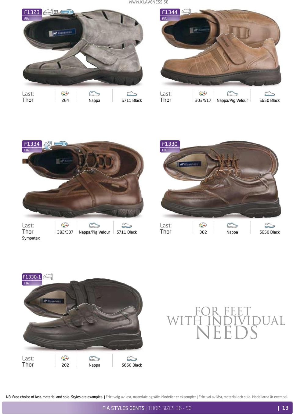 material and sole. Styles are examples. Fritt valg av lest, materiale og såle.