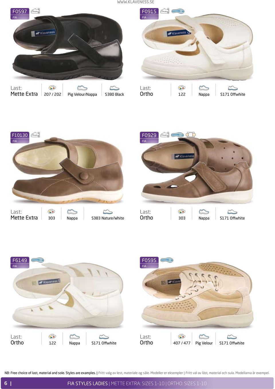 of last, material and sole. Styles are examples. Fritt valg av lest, materiale og såle.