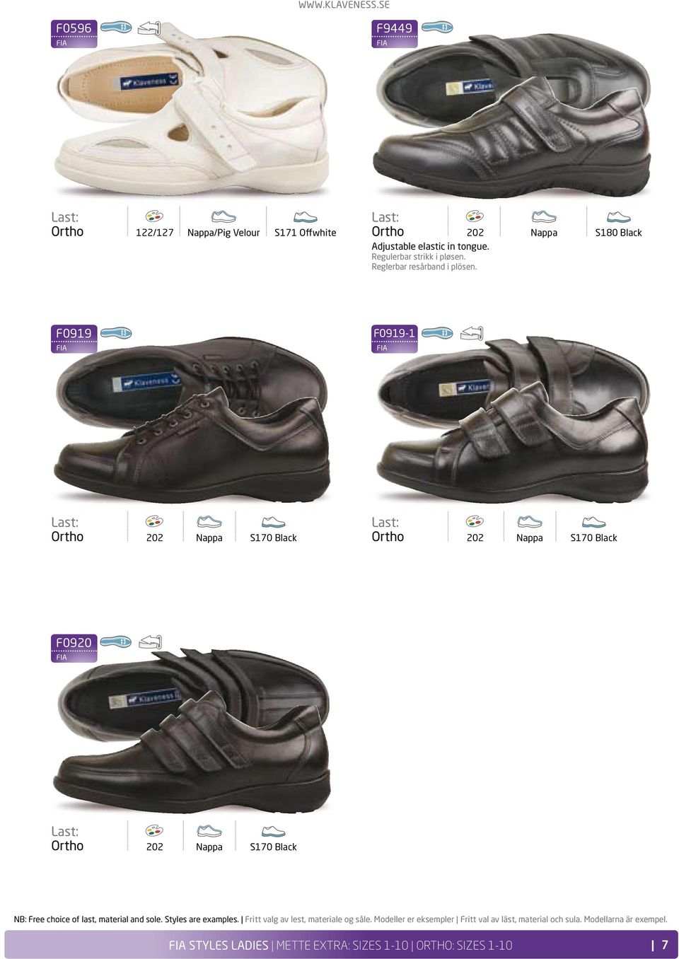 F0919 F0919-1 202 202 S170 Black 202 S170 Black F0920 S170 Black NB: Free choice of last, material and sole.