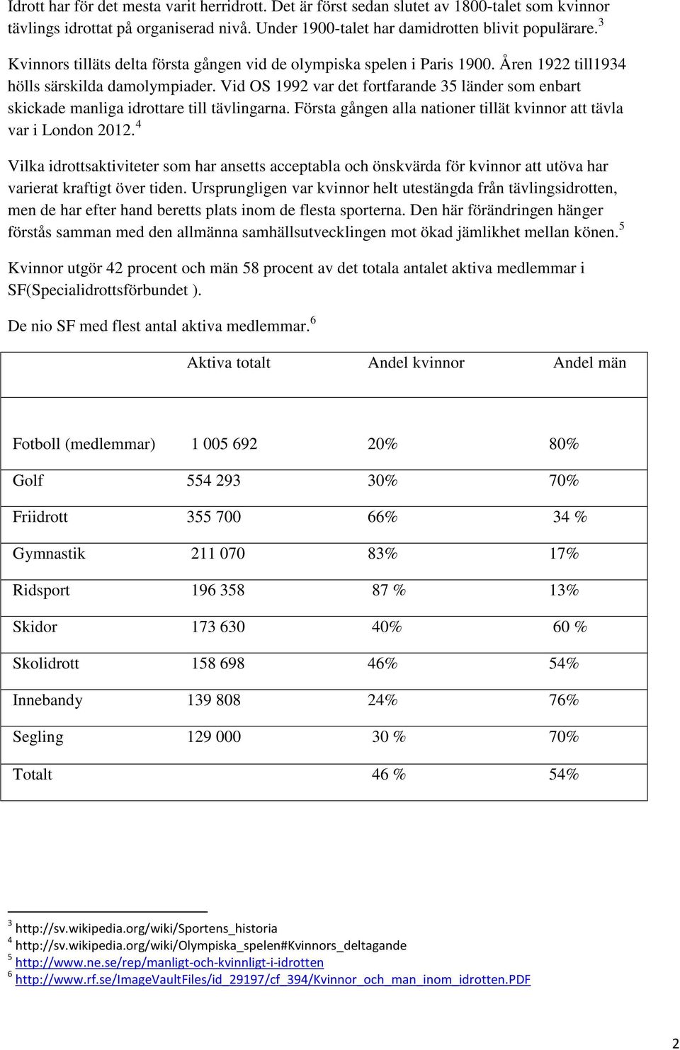 Vid OS 1992 var det fortfarande 35 länder som enbart skickade manliga idrottare till tävlingarna. Första gången alla nationer tillät kvinnor att tävla var i London 2012.