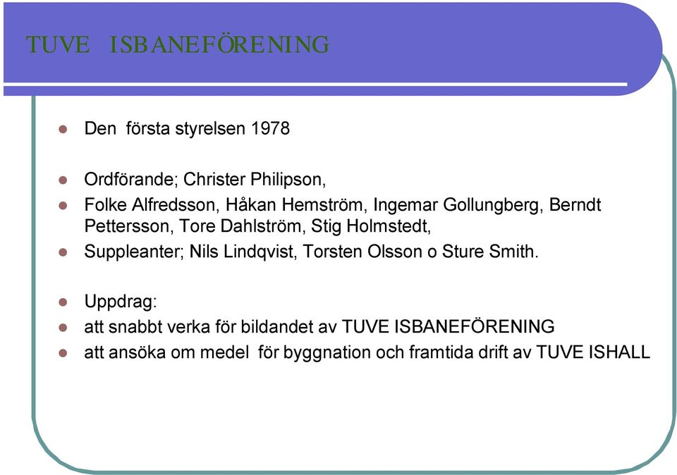 Holmstedt, Suppleanter; Nils Lindqvist, Torsten Olsson o Sture Smith.