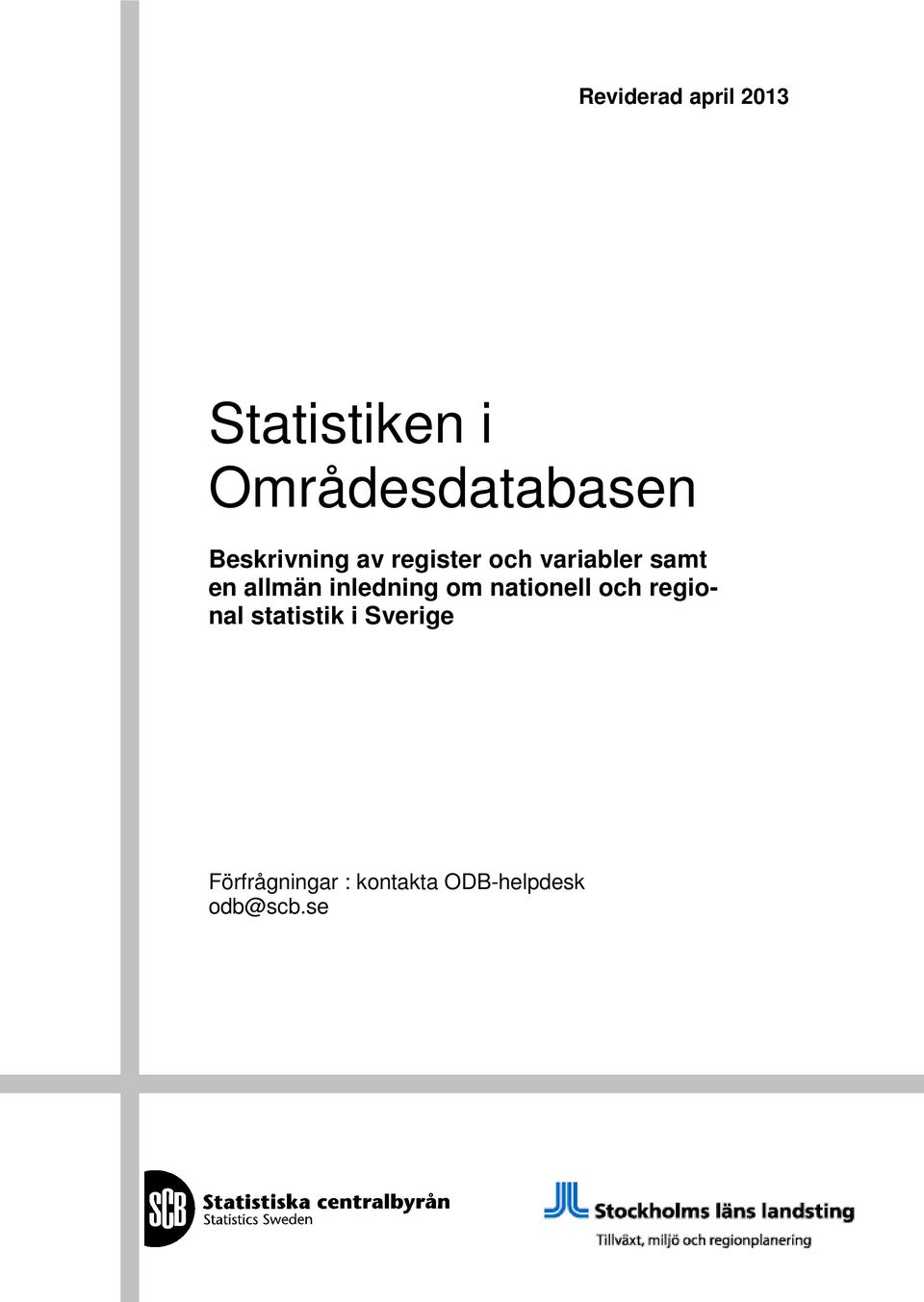 inledning om nationell och regional statistik i