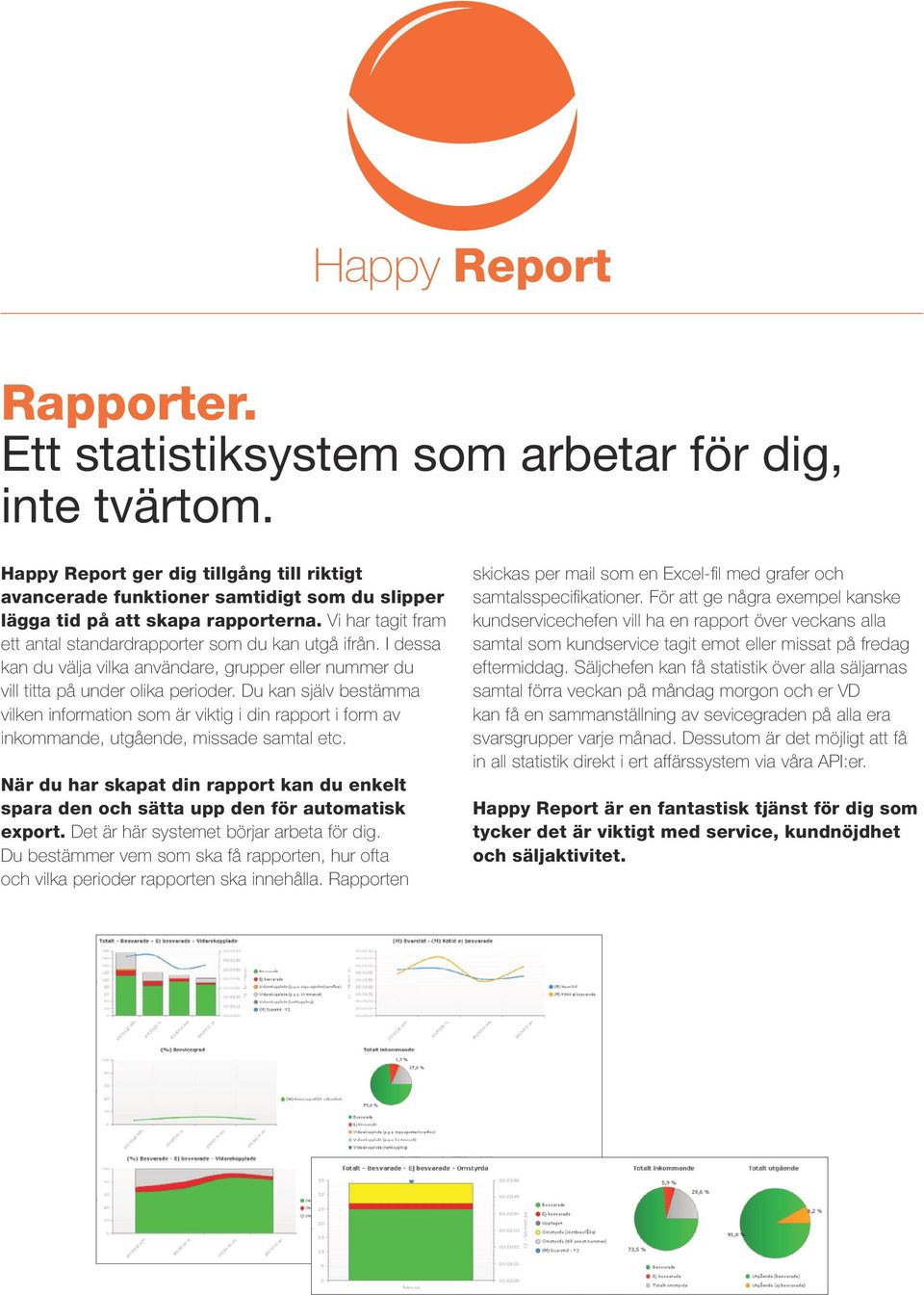 I dessa kan du välja vilka användare, grupper eller nummer du vill titta på under olika perioder.