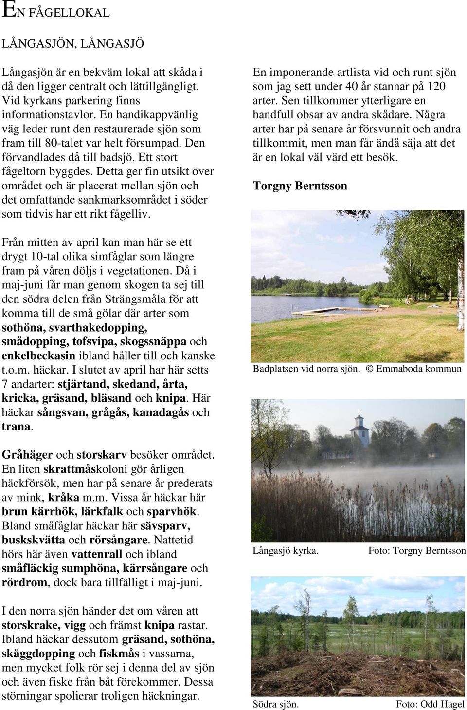 Detta ger fin utsikt över området och är placerat mellan sjön och det omfattande sankmarksområdet i söder som tidvis har ett rikt fågelliv.