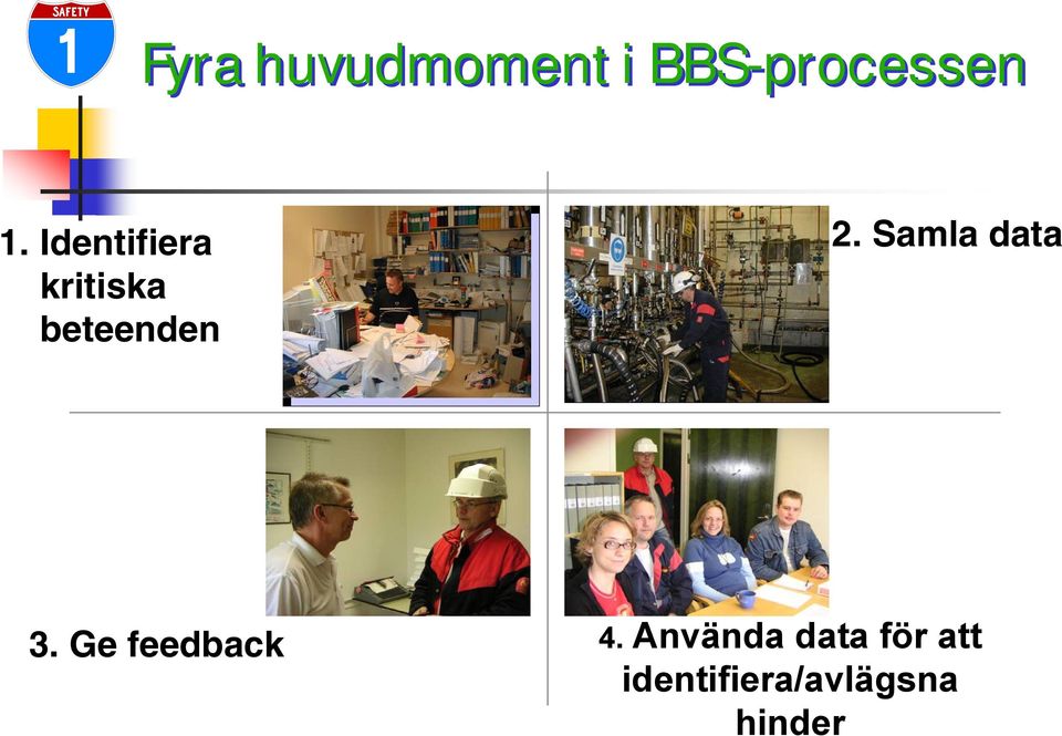 Samla data 3. Ge feedback 4.