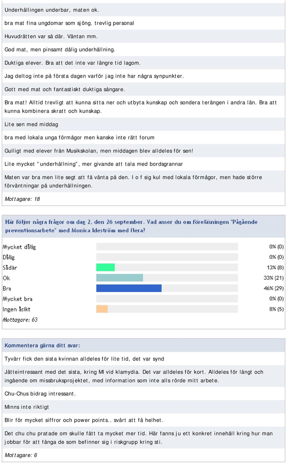 Alltid trevligt att kunna sitta ner och utbyta kunskap och sondera terängen i andra län. Bra att kunna kombinera skratt och kunskap.