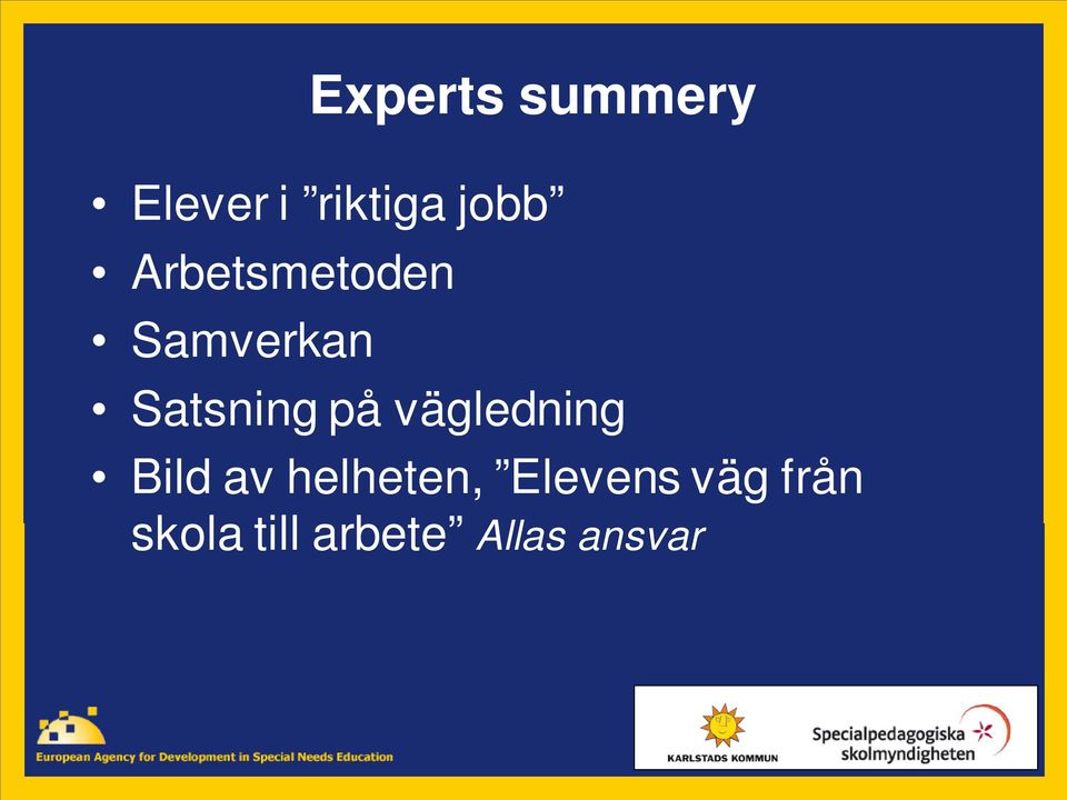 vägledning Bild av helheten, Elevens