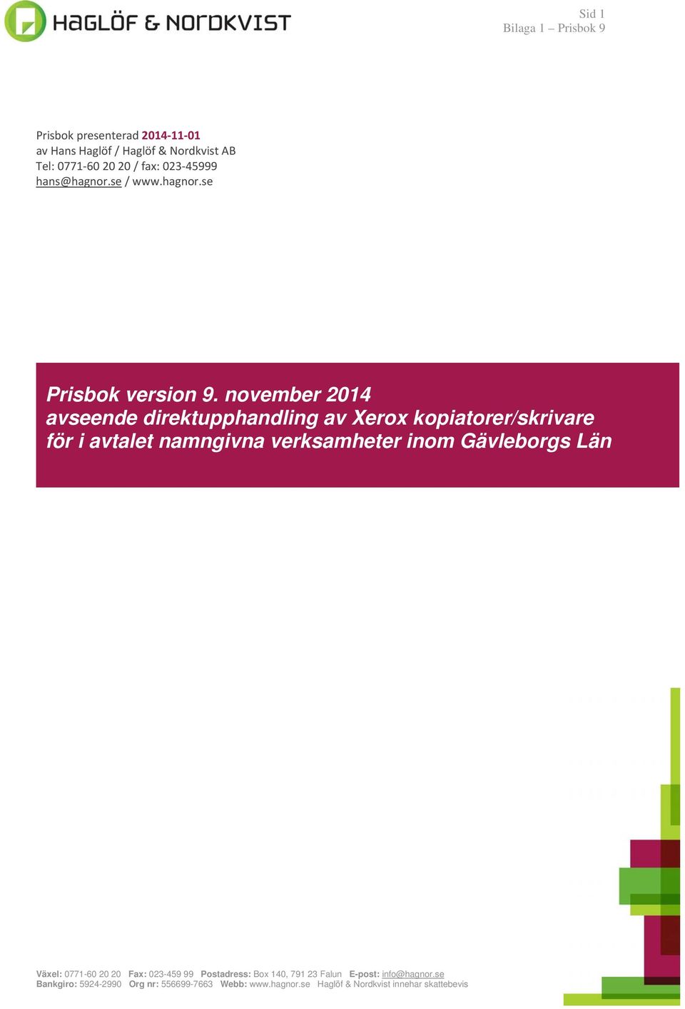 hagnor.se Prisbok version 9.