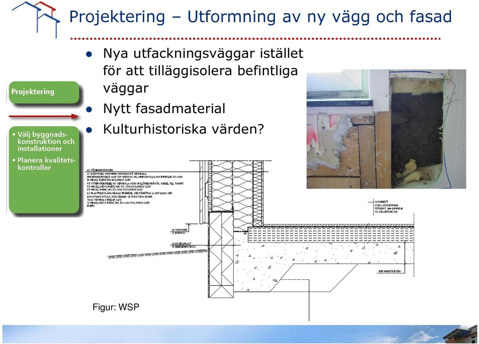 att tilläggisolera befintliga väggar Nytt