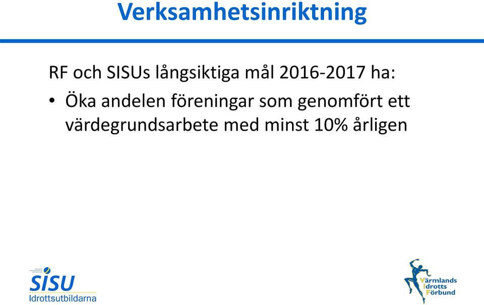 andelen föreningar som genomfört ett