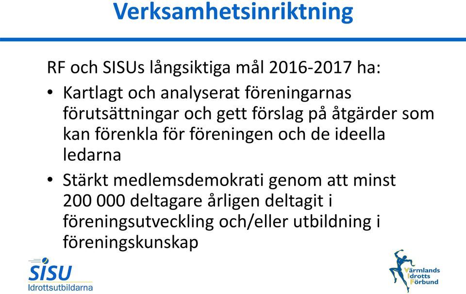 förenkla för föreningen och de ideella ledarna Stärkt medlemsdemokrati genom att