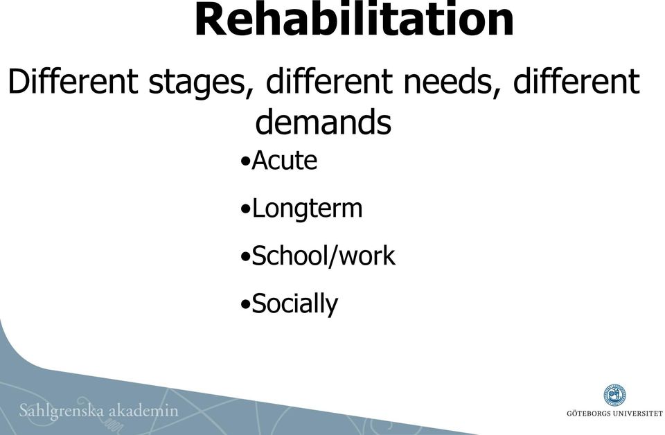 different demands Acute