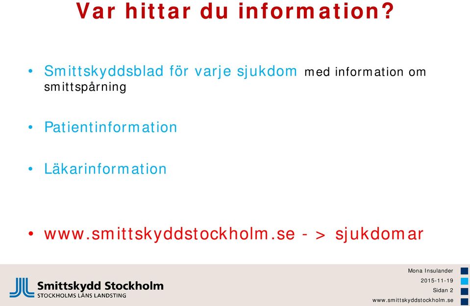 information om smittspårning