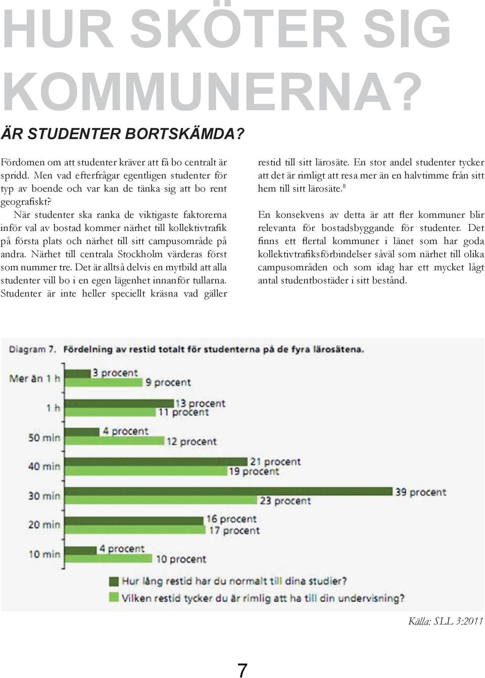 När studenter ska ranka de viktigaste faktorerna inför val av bostad kommer närhet till kollektivtrafik på första plats och närhet till sitt campusområde på andra.