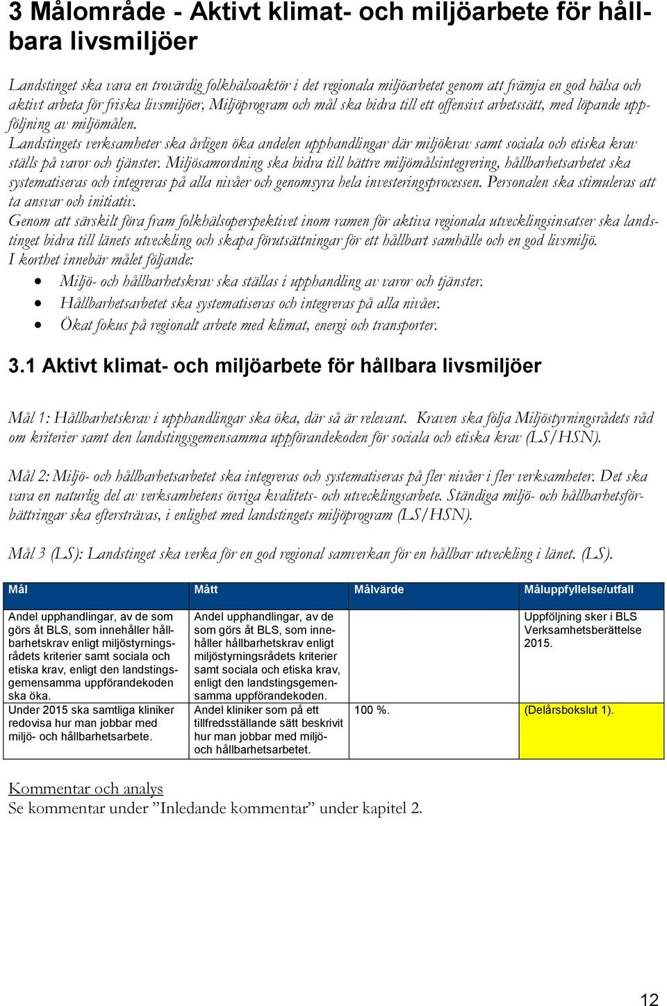 Landstingets verksamheter ska årligen öka andelen upphandlingar där miljökrav samt sociala och etiska krav ställs på varor och tjänster.