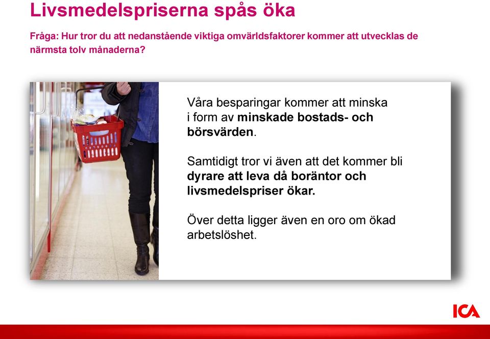 Våra besparingar kommer att minska i form av minskade bostads- och börsvärden.