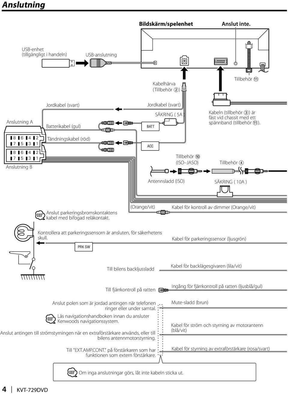 Batterikabel (gul) 