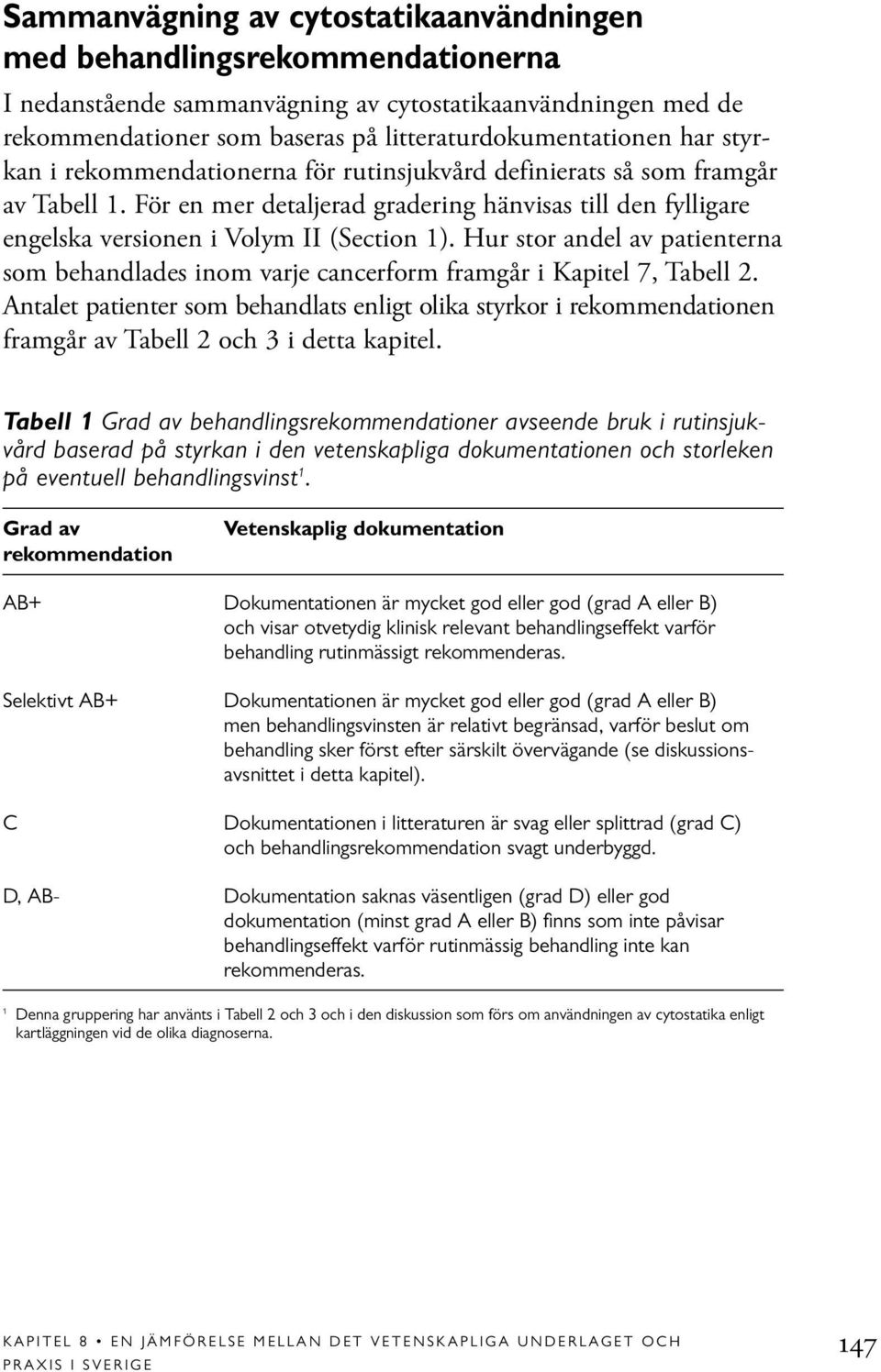 Hur stor andel av patienterna som behandlades inom varje cancerform framgår i Kapitel 7, Tabell 2.