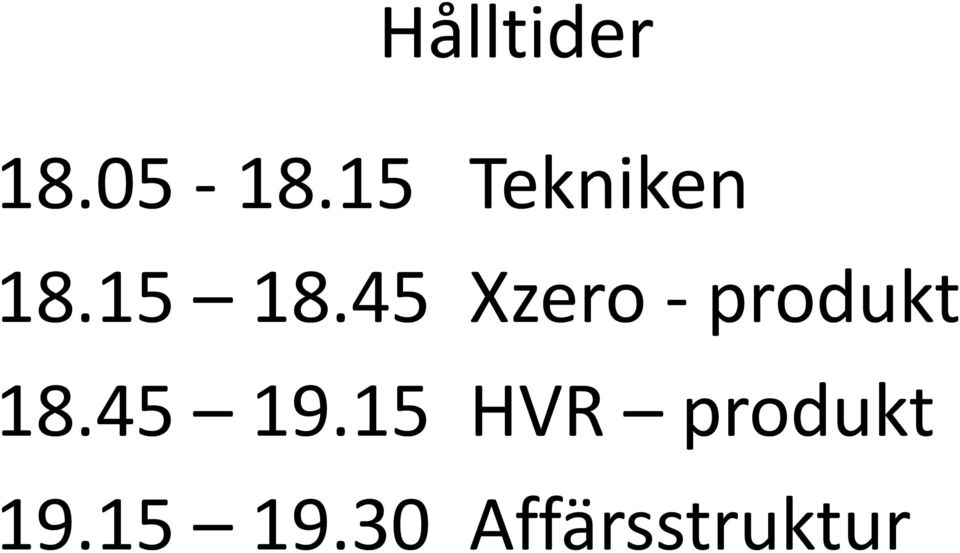 45 Xzero - produkt 18.45 19.
