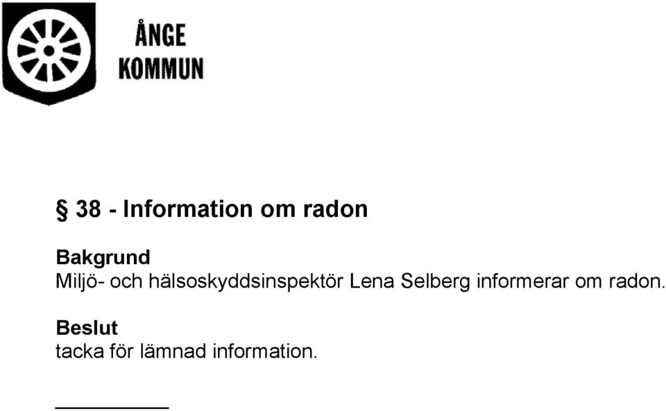 Lena Selberg informerar om radon.