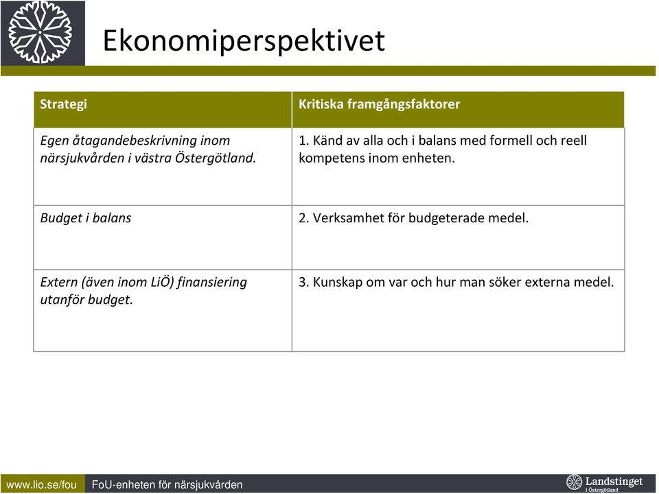Känd av alla och i balans med formell och reell kompetens inom enheten.