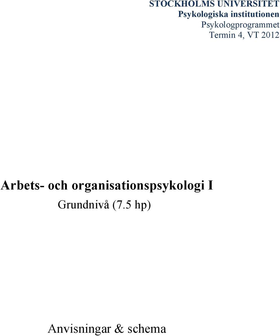 4, VT 2012 Arbets- och