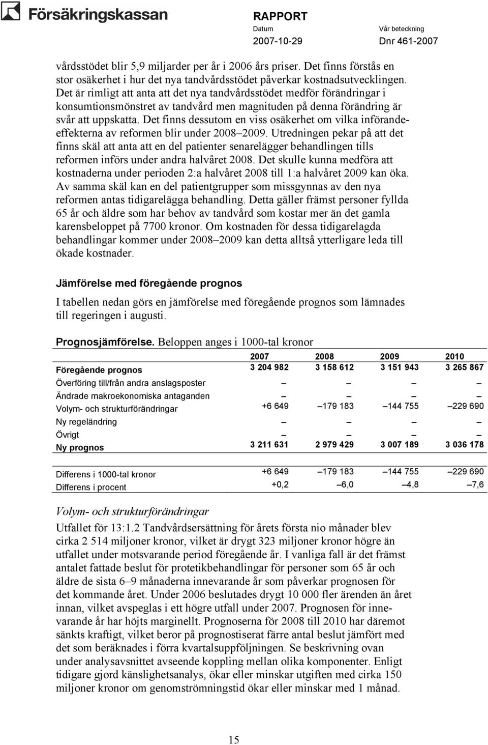 Det finns dessutom en viss osäkerhet om vilka införandeeffekterna av reformen blir under 2008 2009.