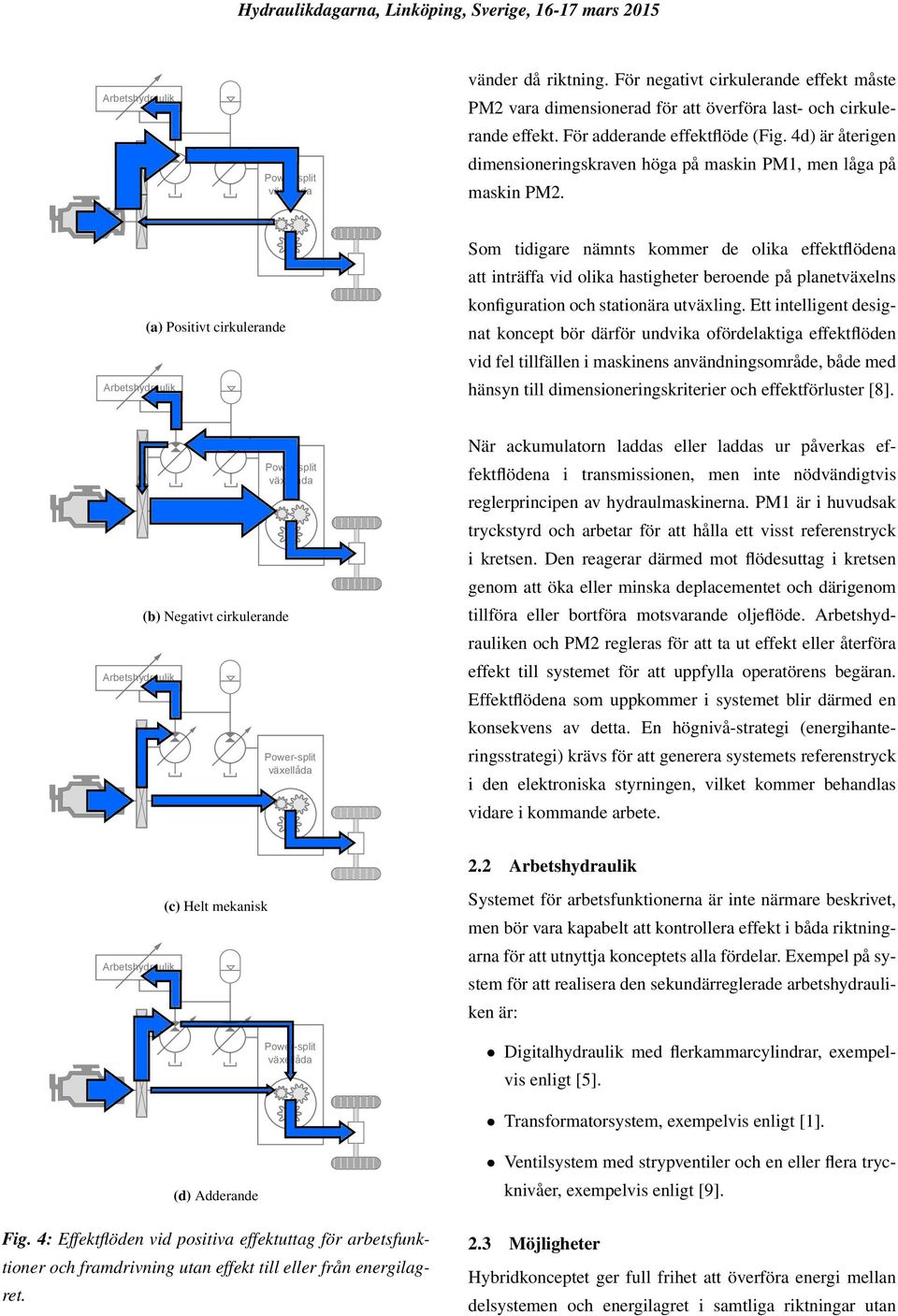 (a) Positivt cirkulerande Som tidigare nämnts kommer de olika effektflödena att inträffa vid olika hastigheter beroende på planetväxelns konfiguration och stationära utväxling.