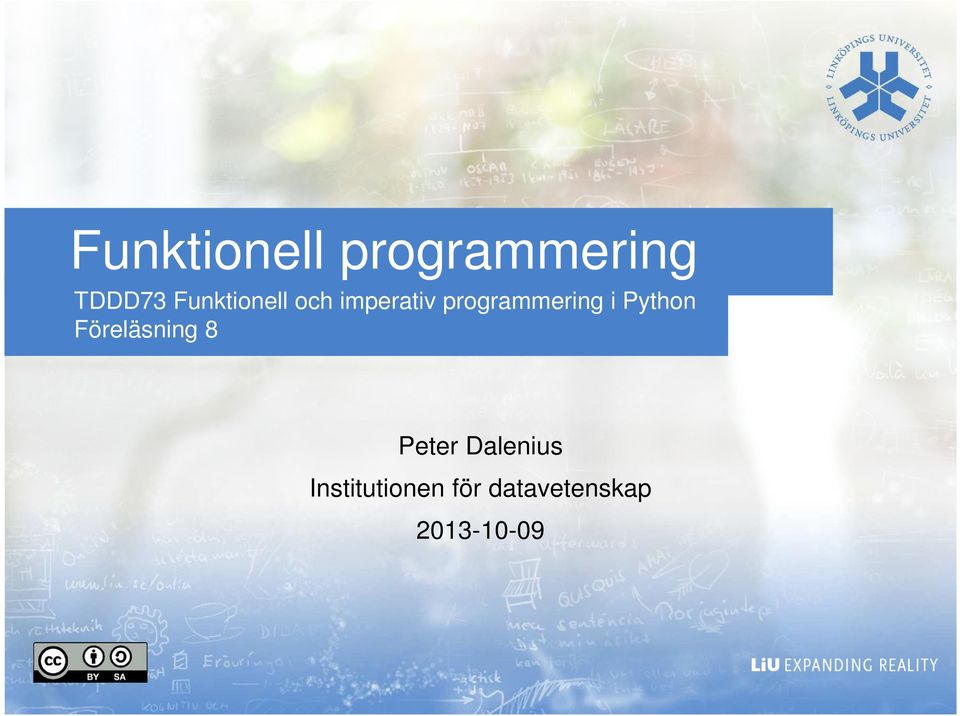 programmering i Python Föreläsning 8