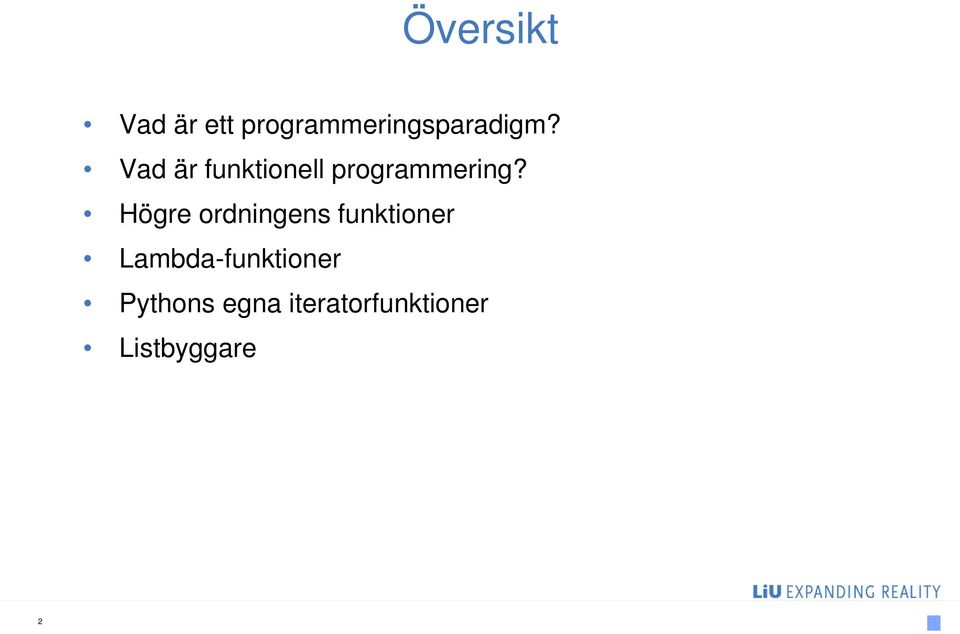 Högre ordningens funktioner