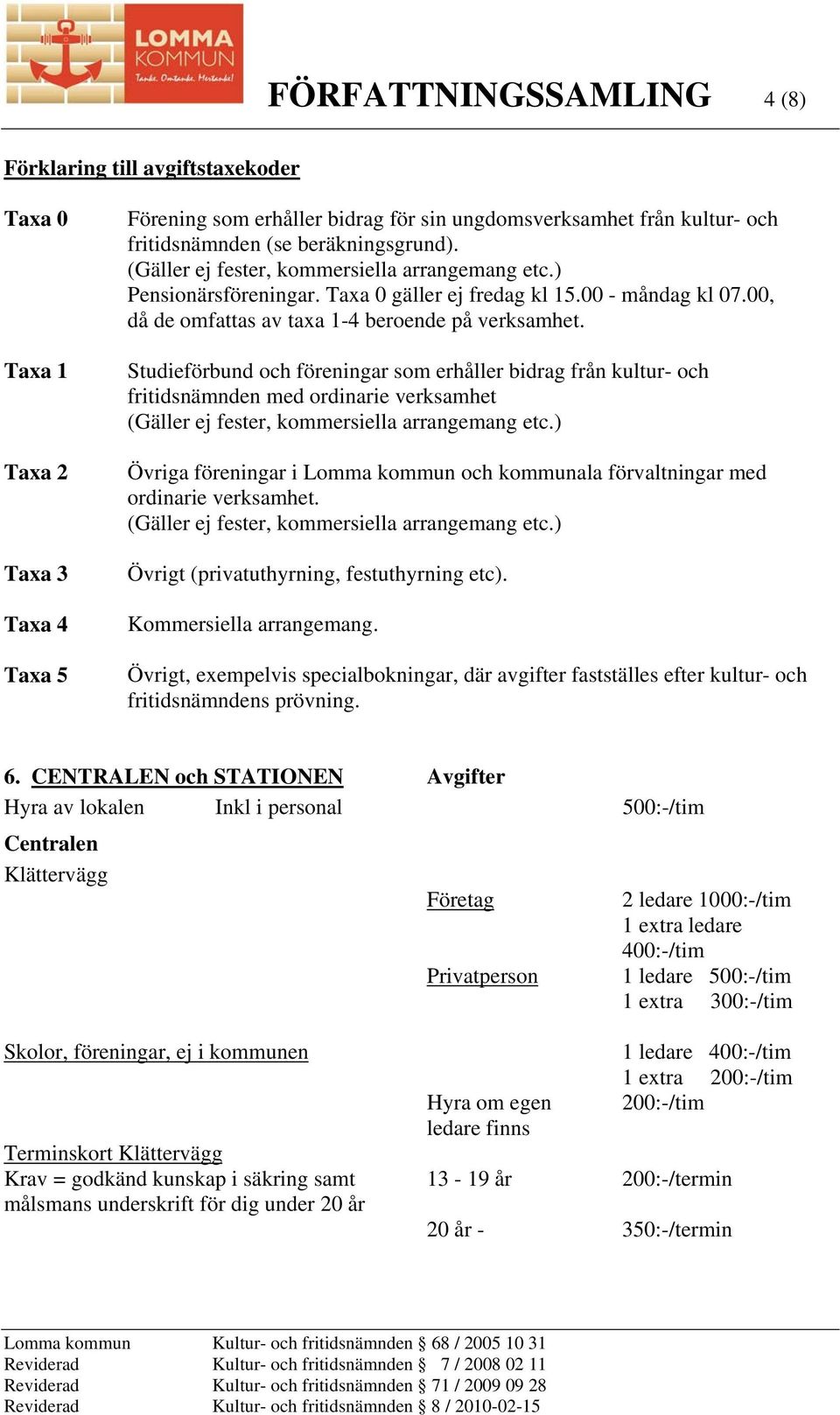 Studieförbund och föreningar som erhåller bidrag från kultur- och fritidsnämnden med ordinarie verksamhet (Gäller ej fester, kommersiella arrangemang etc.