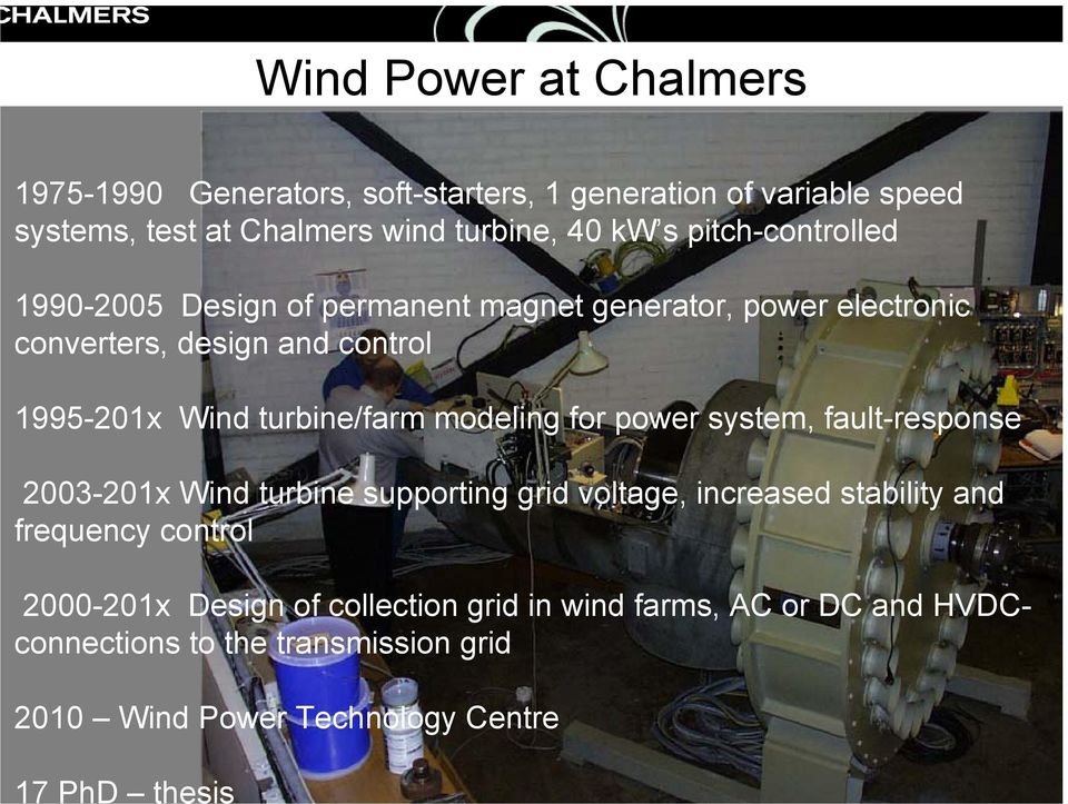 Wind turbine/farm modeling for power system, fault-response 2003-201x Wind turbine supporting grid voltage, increased stability and