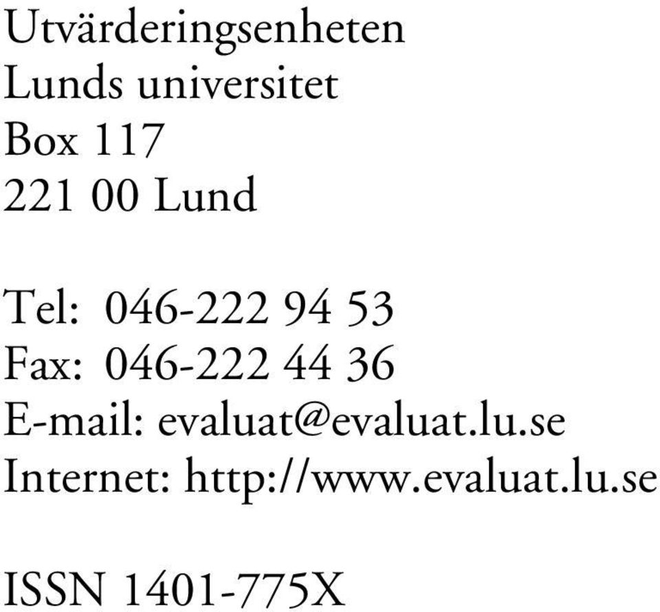 046-222 44 36 E-mail: evalua
