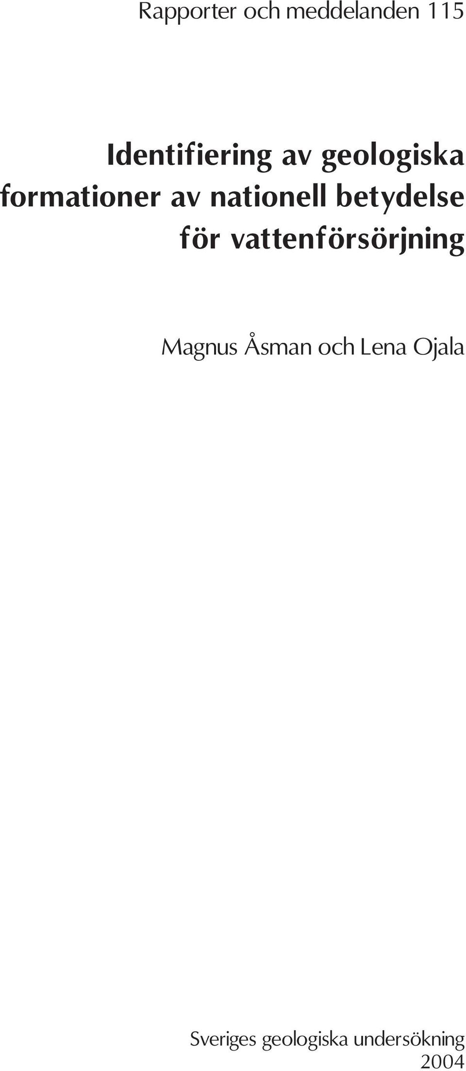 vattenförsörjning Magnus Åsman och