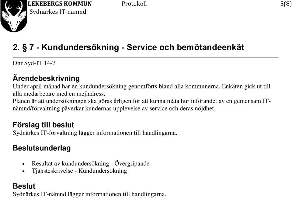Enkäten gick ut till alla medarbetare med en mejladress.
