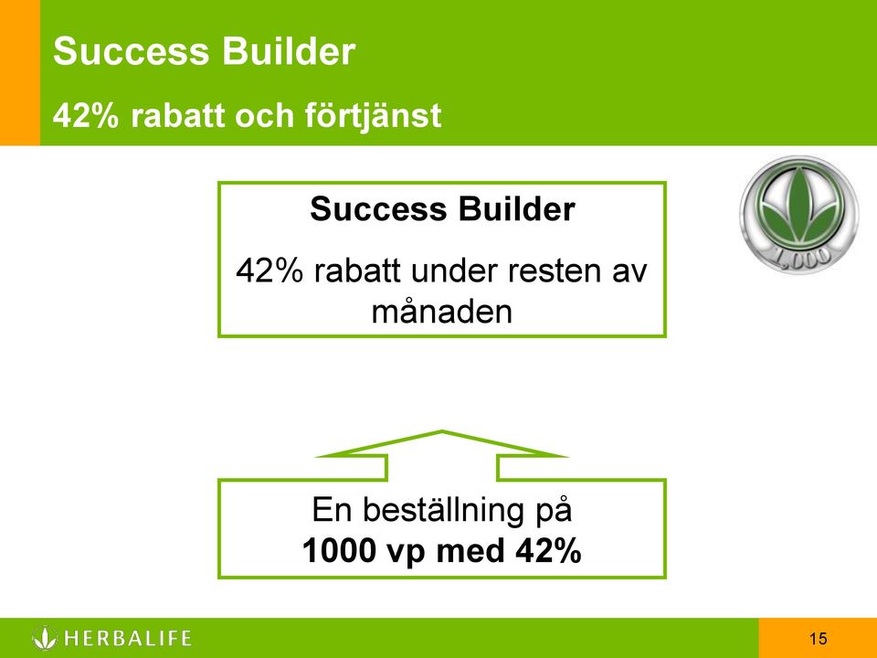 rabatt under resten av månaden