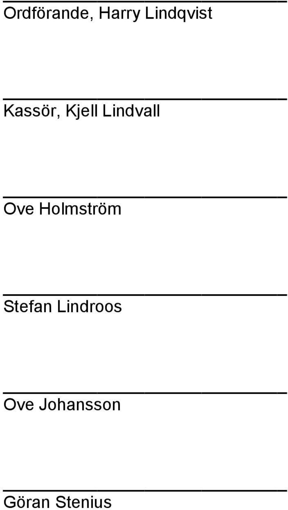Lindvall Ove Holmström