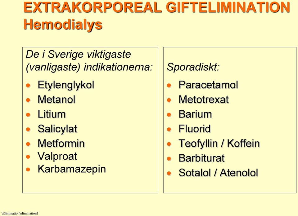 Metformin Valproat Karbamazepin Sporadiskt: Paracetamol Metotrexat