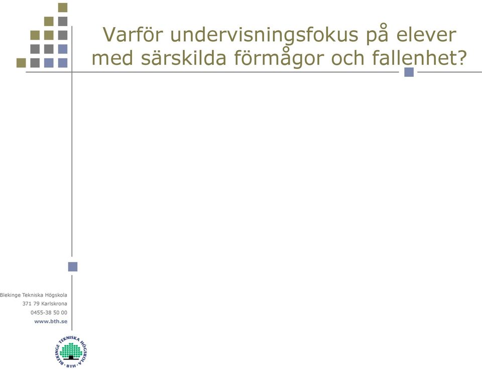 på elever med