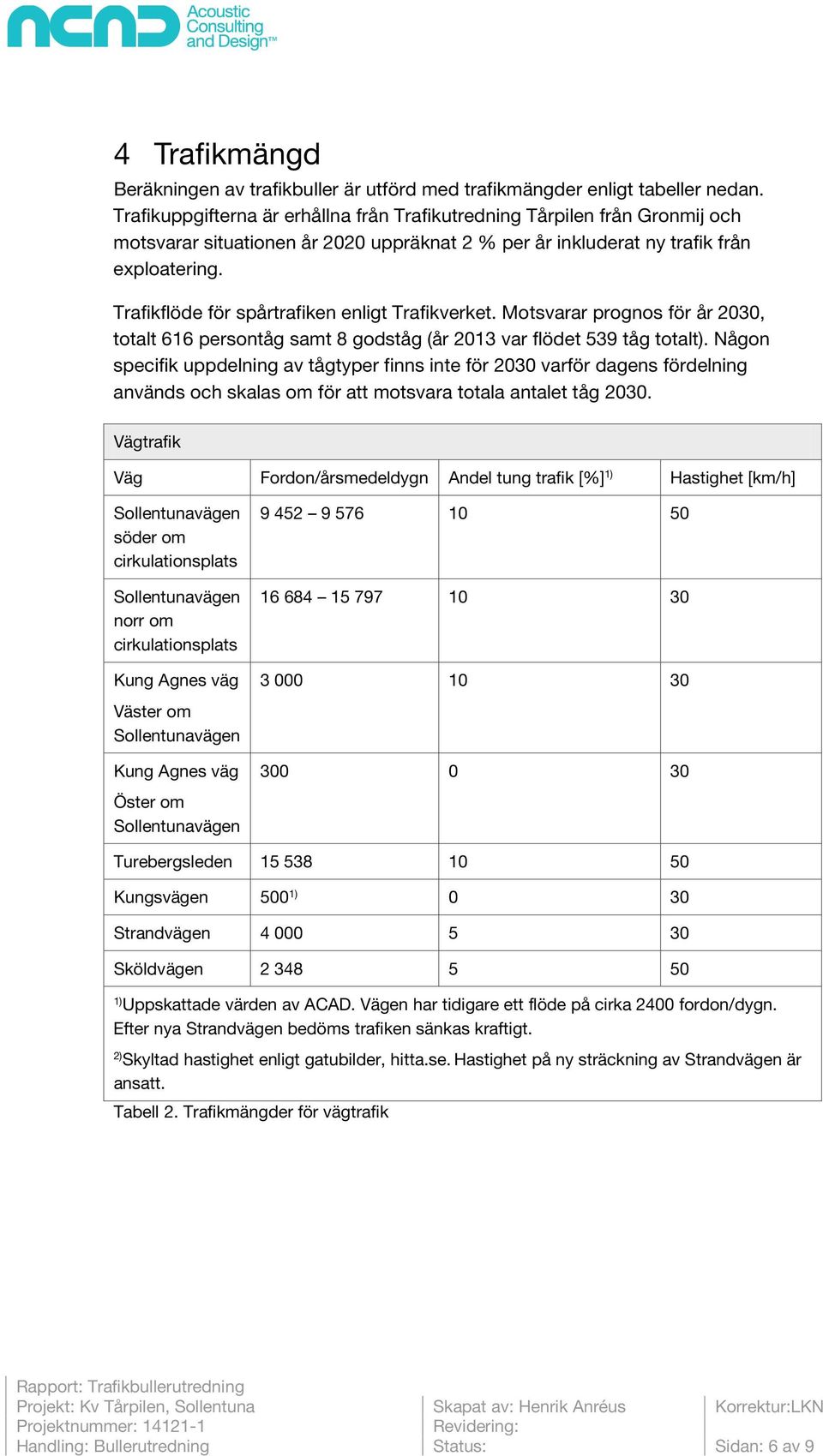 Trafikflöde för spårtrafiken enligt Trafikverket. Motsvarar prognos för år 2030, totalt 6 persontåg samt 8 godståg (år 2013 var flödet 9 tåg totalt).