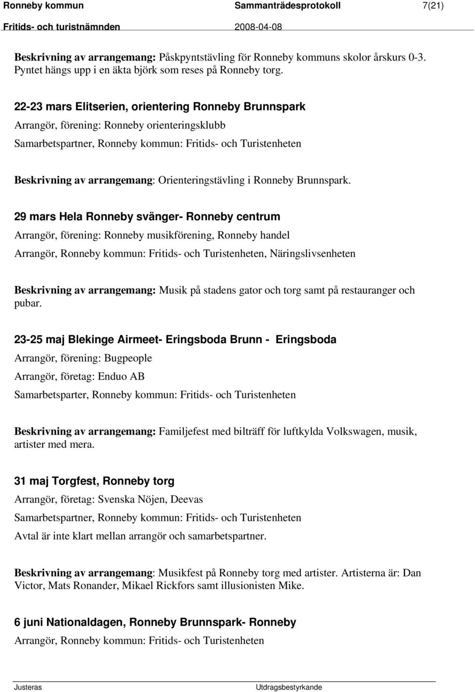 Orienteringstävling i Ronneby Brunnspark.