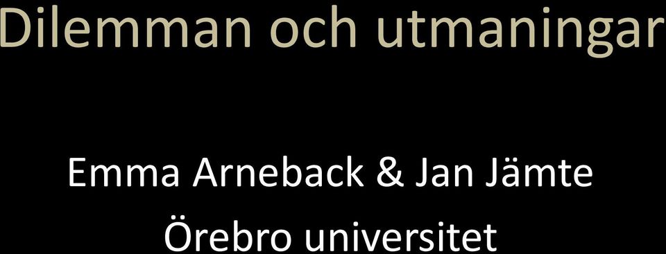 Arneback & Jan