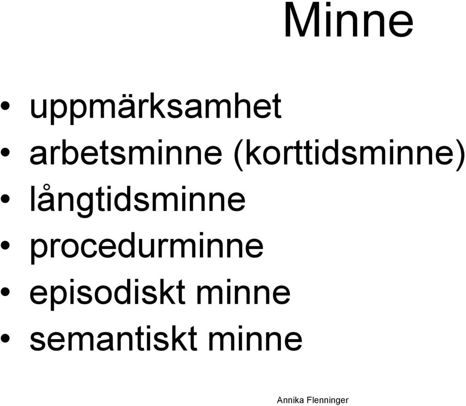 långtidsminne procedurminne