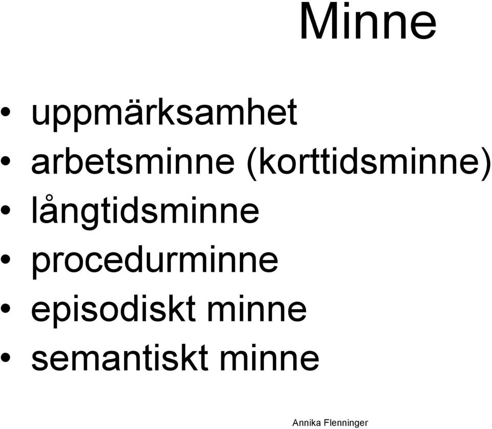 långtidsminne procedurminne