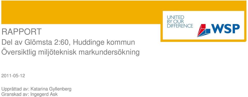 markundersökning 2011-05-12 Upprättad