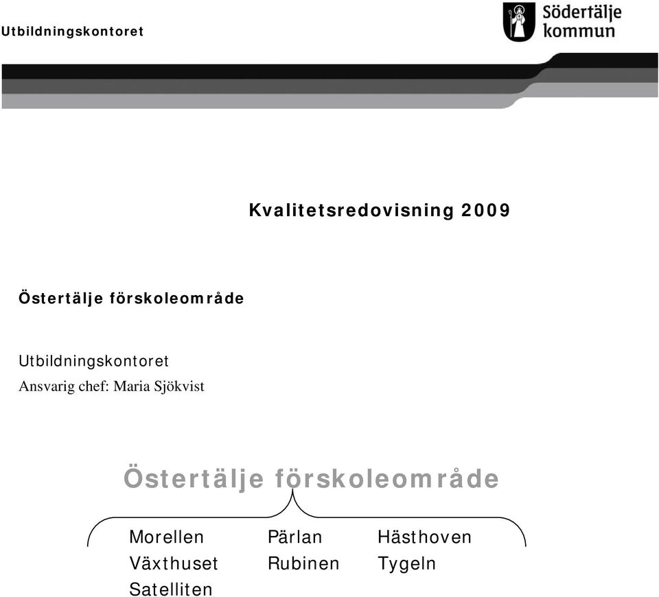 Ansvarig chef: Maria Sjökvist Östertälje