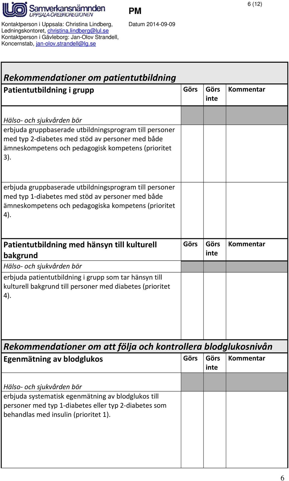Patientutbildning med hänsyn till kulturell bakgrund erbjuda patientutbildning i grupp som tar hänsyn till kulturell bakgrund till personer med diabetes (prioritet 4).