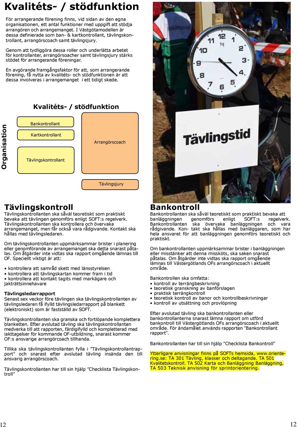 Genom att tydliggöra dessa roller och underlätta arbetet för kontrollanter, arrangörsoacher samt tävlingsjury stärks stödet för arrangerande föreningar.