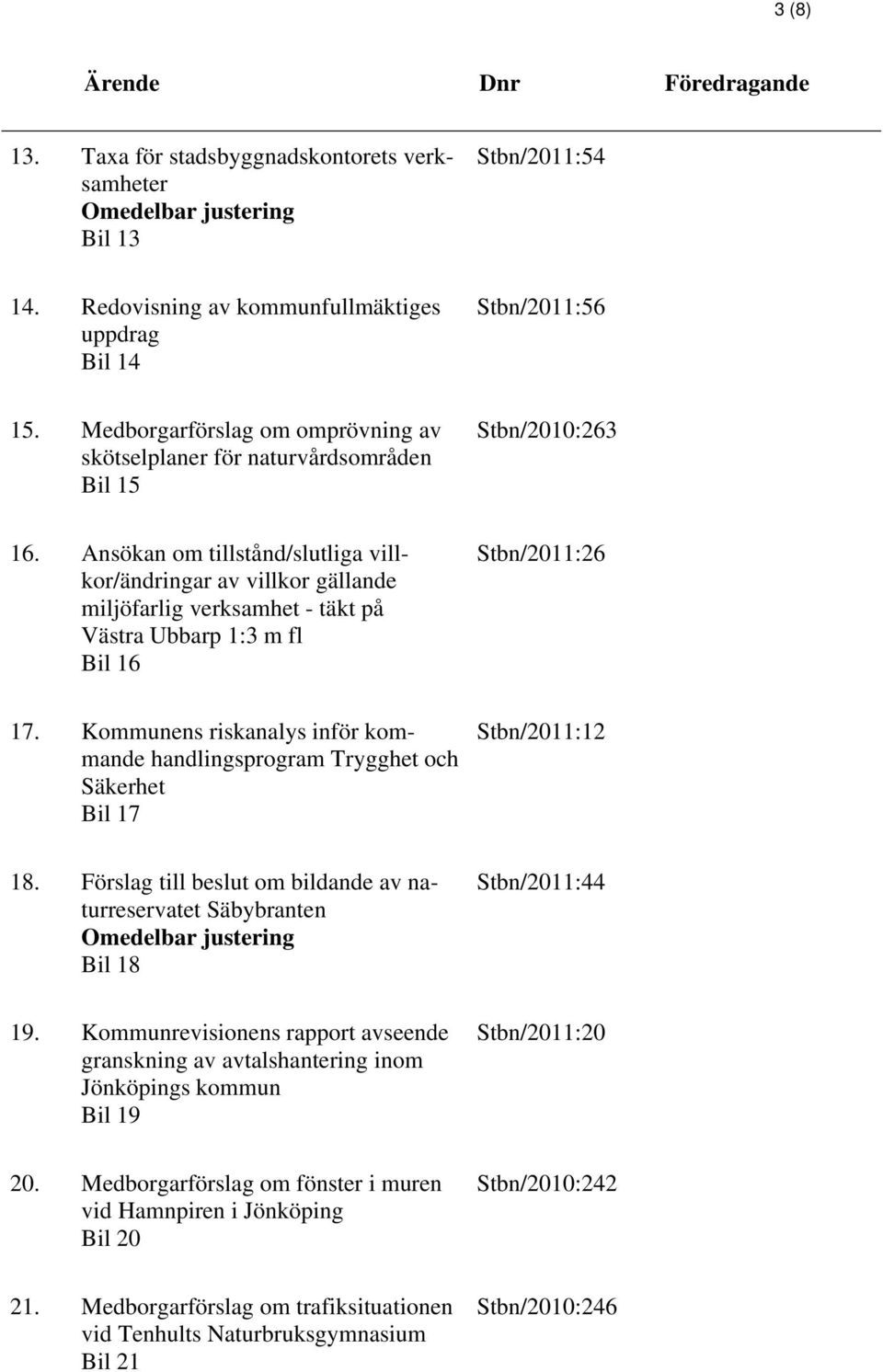 Ansökan om tillstånd/slutliga villkor/ändringar av villkor gällande miljöfarlig verksamhet - täkt på Västra Ubbarp 1:3 m fl Bil 16 Stbn/2011:26 17.