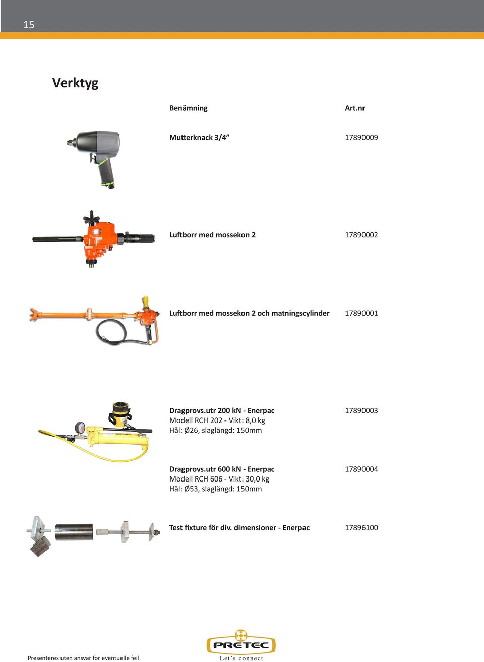 matningscylinder 17890001 Dragprovs.